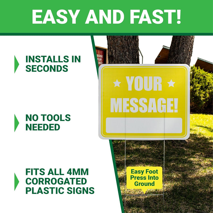 Yard Sign Stakes - Premium H-Stakes