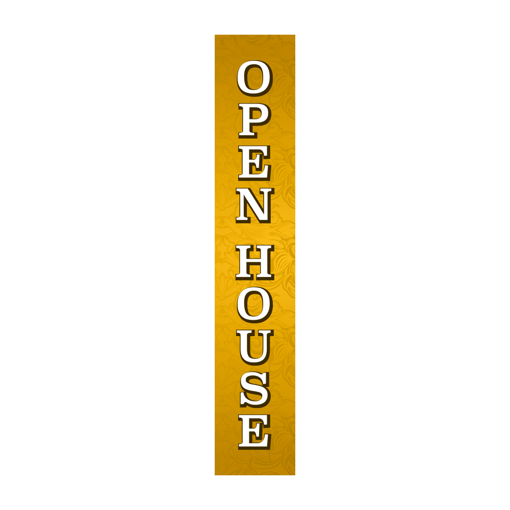 Pole Cover - Open House - Yellow