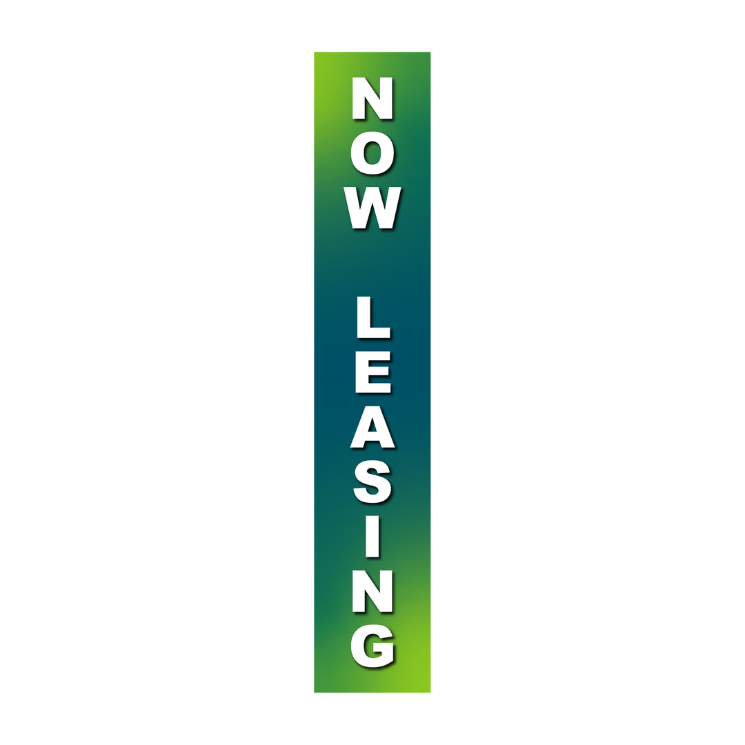 Pole Cover - Now Leasing - Gradient - Green