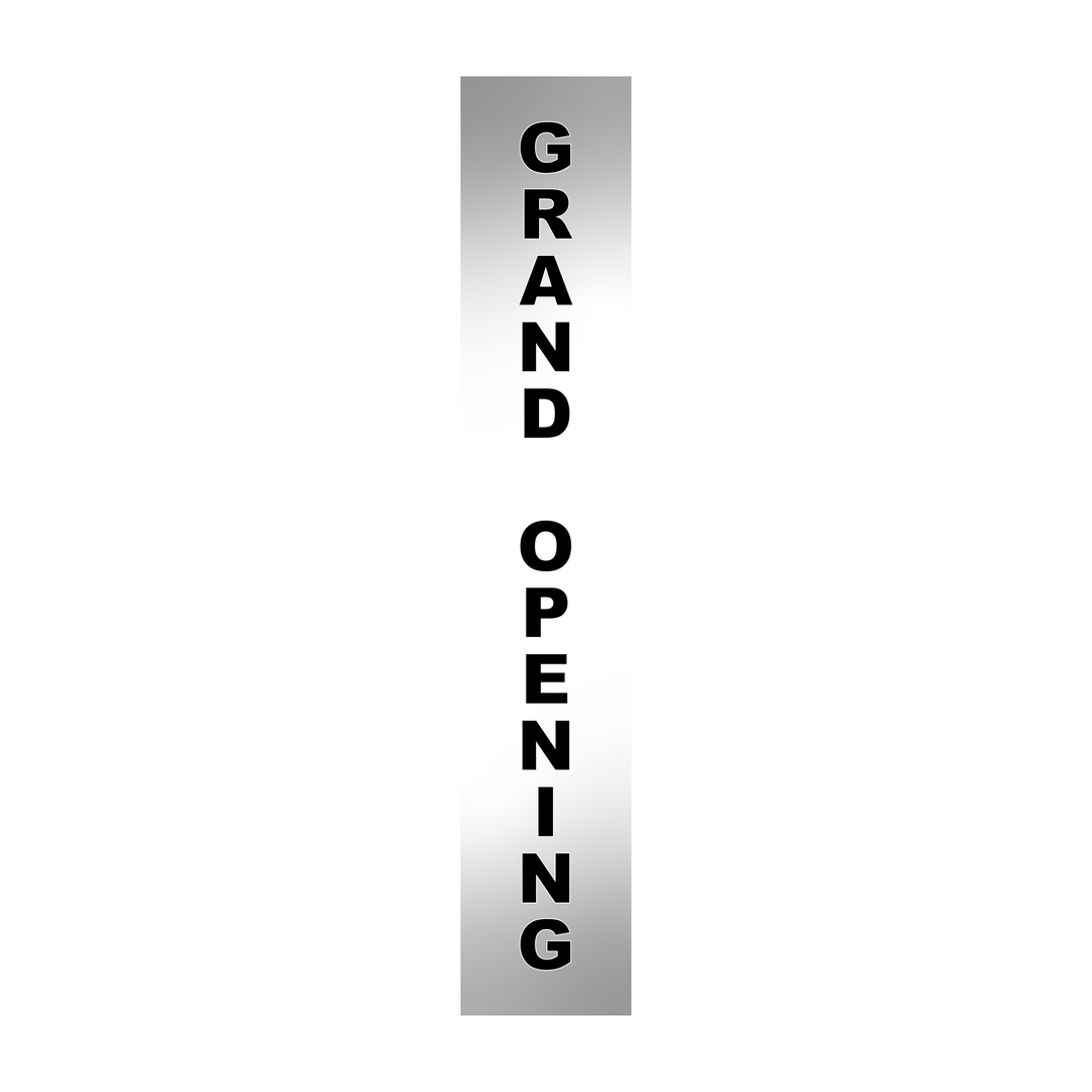 Pole Cover - Grand Opening - Gradient - Gray
