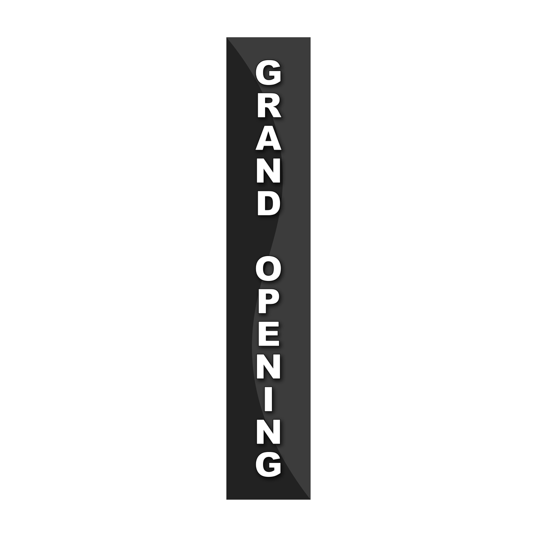Pole Cover - Grand Opening - Wavy - Black