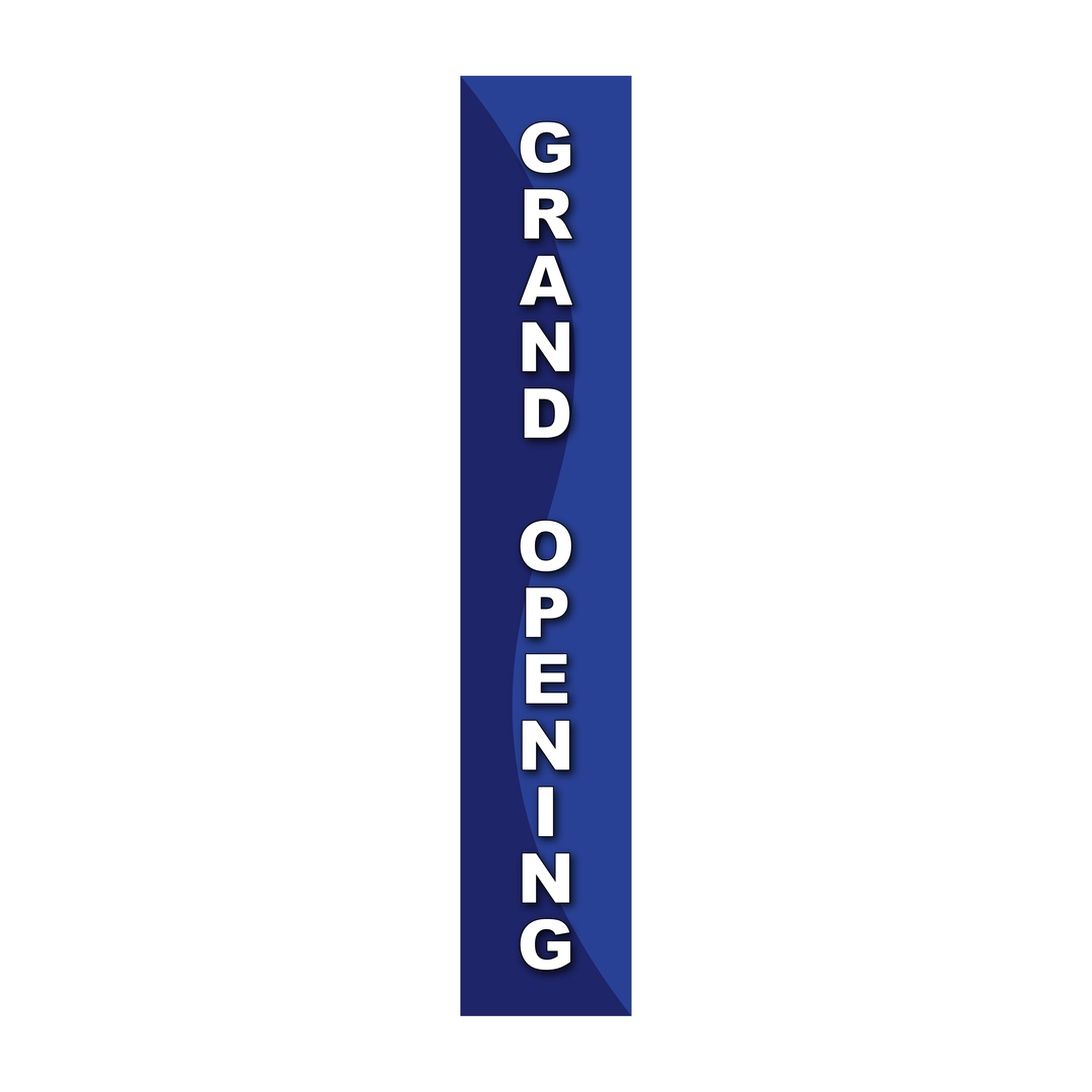 Pole Cover - Grand Opening - Wavy - Blue