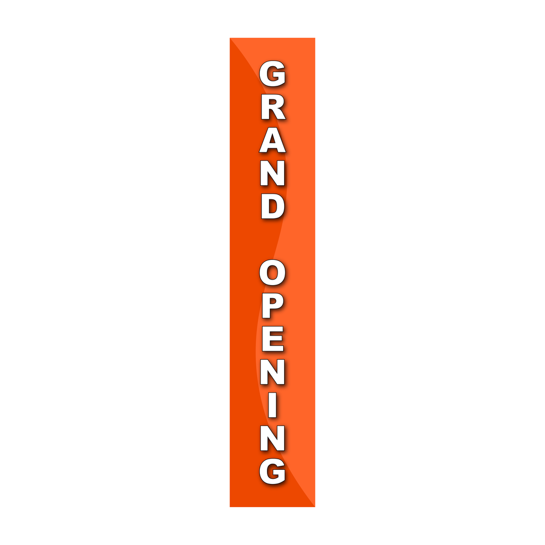 Pole Cover - Grand Opening - Wavy - Orange