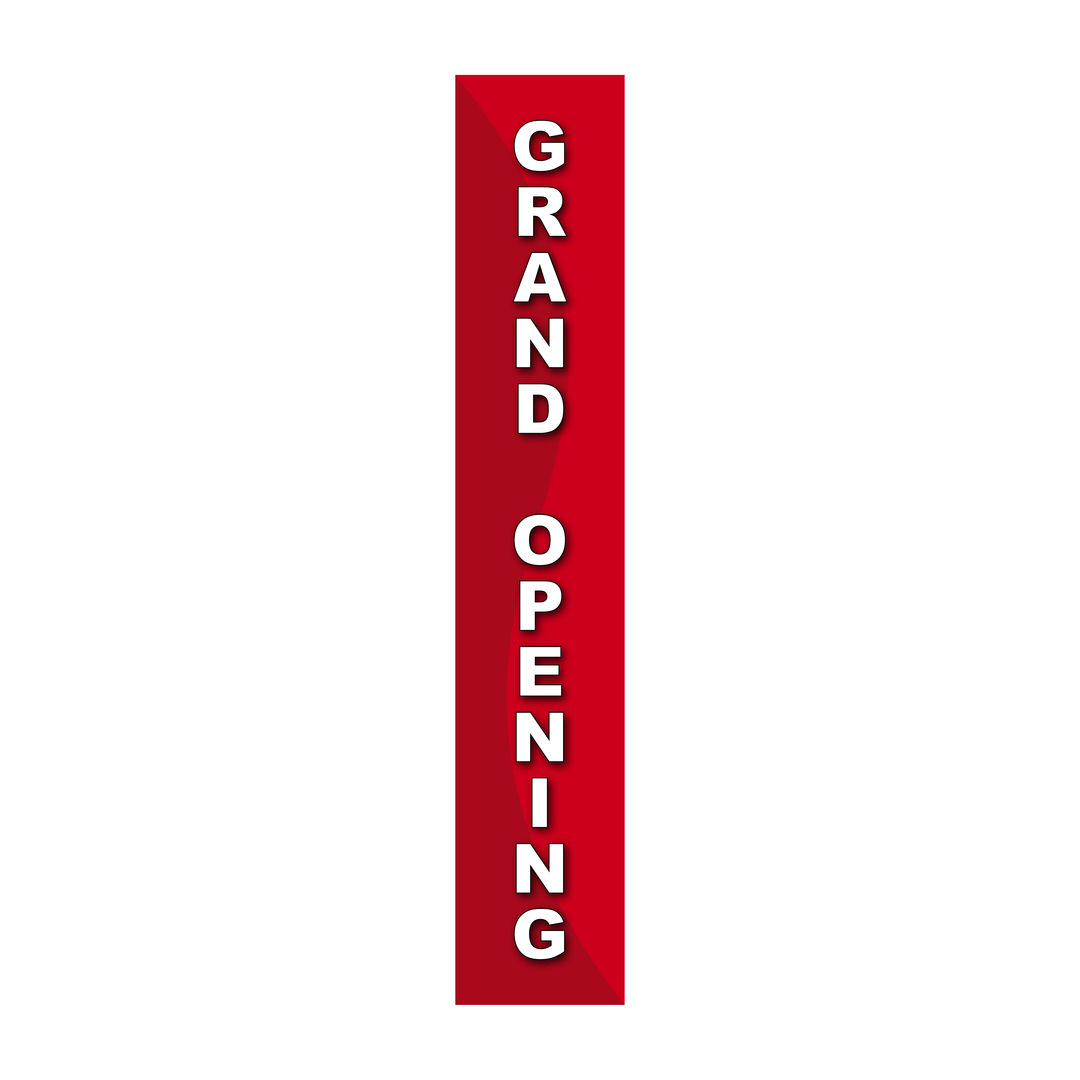 Pole Cover - Grand Opening - Wavy - Red