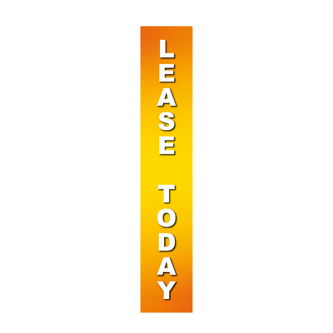 Pole Cover - Lease Today - Gradient - Yellow