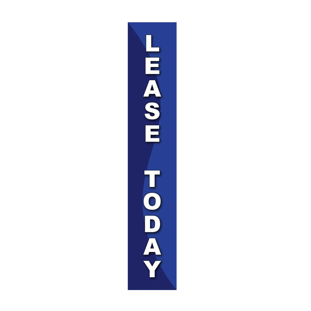 Pole Cover - Lease Today - Wavy - Blue