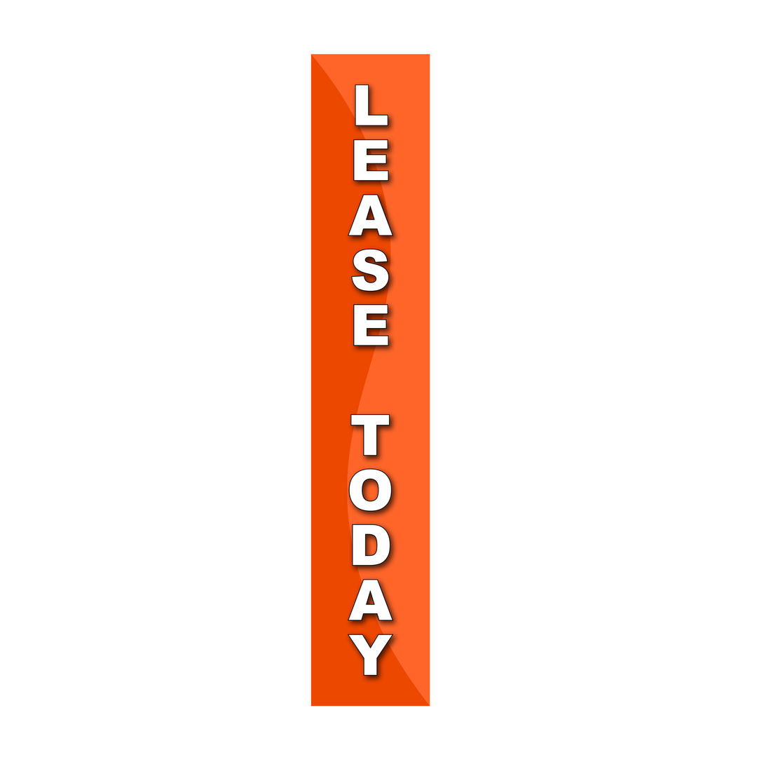 Pole Cover - Lease Today - Wavy - Orange