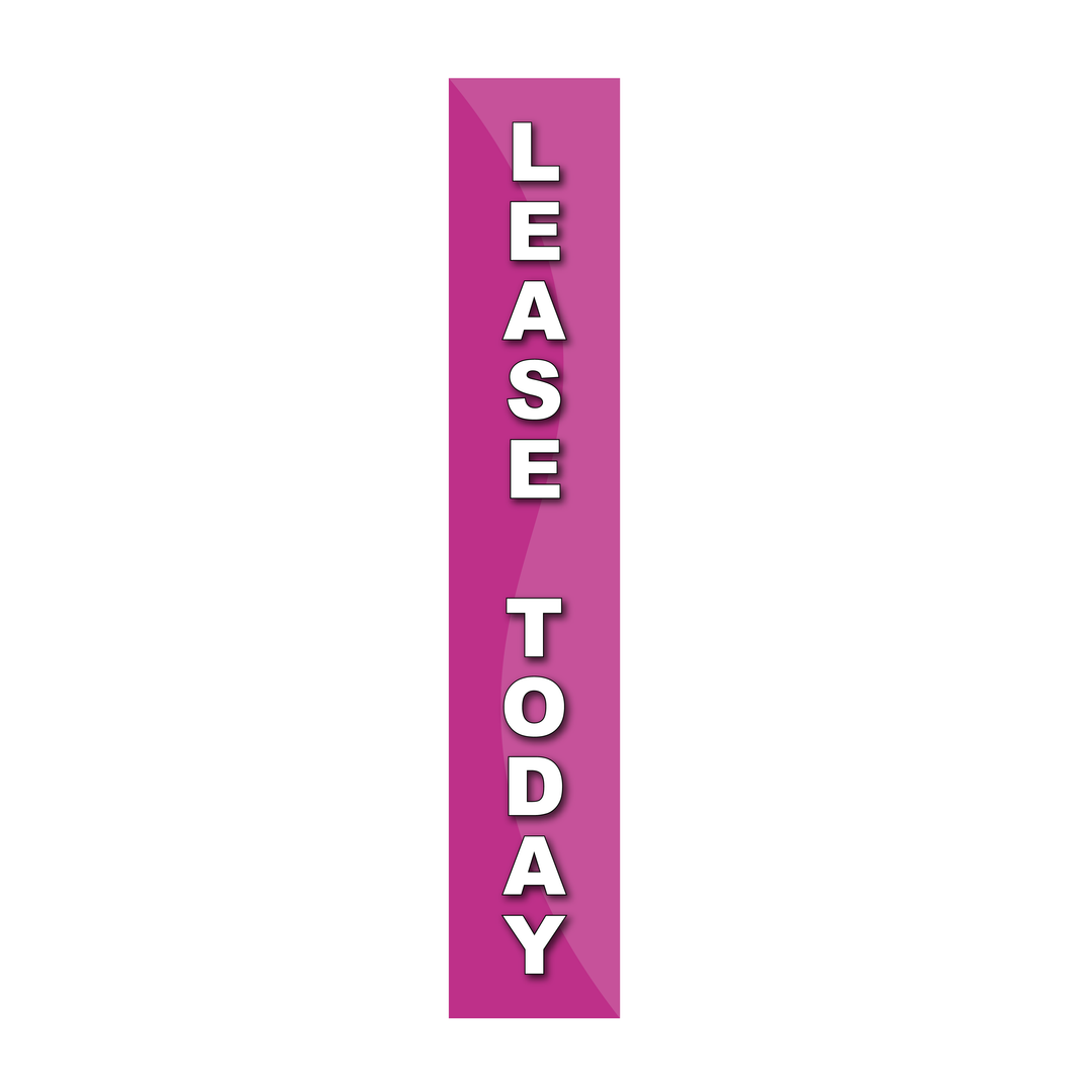 Pole Cover - Lease Today - Wavy - Pink
