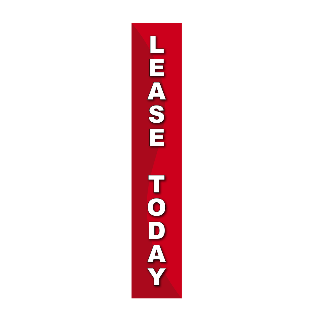 Pole Cover - Lease Today - Wavy - Red