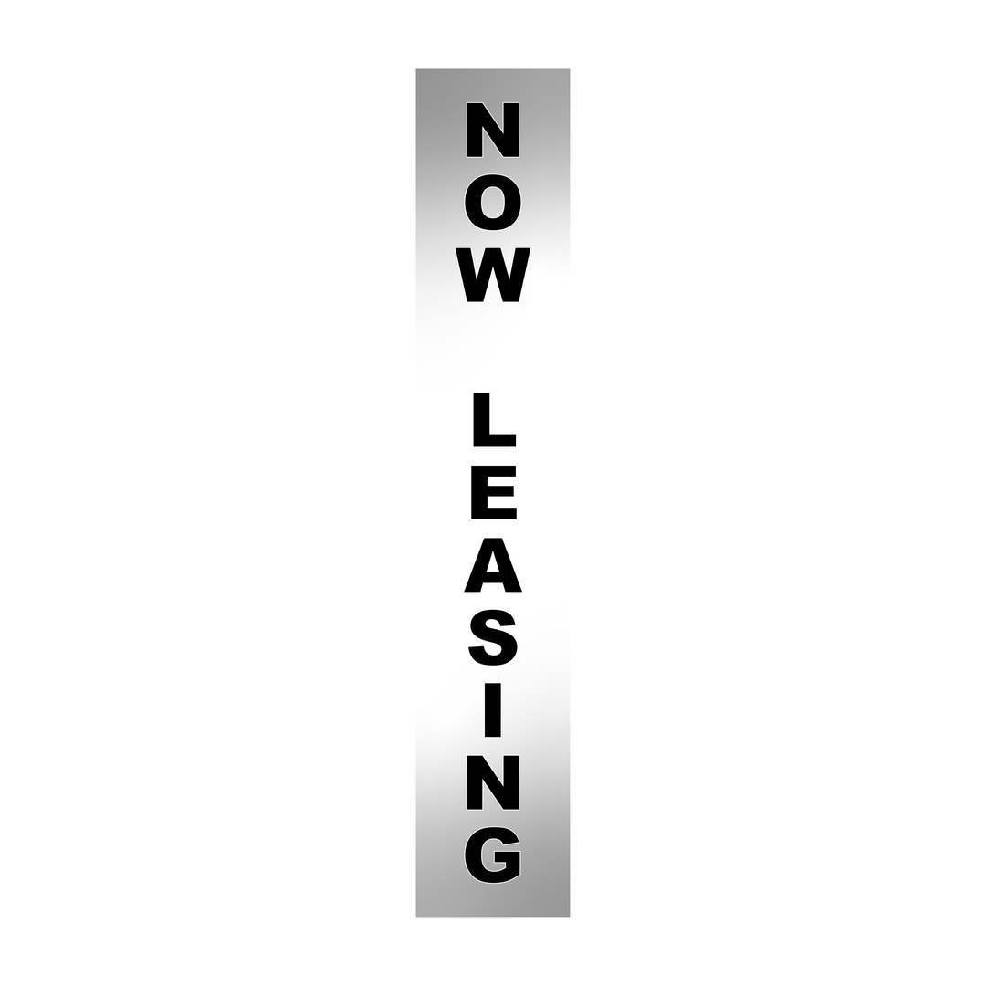 Pole Cover - Now Leasing - Gradient - Gray