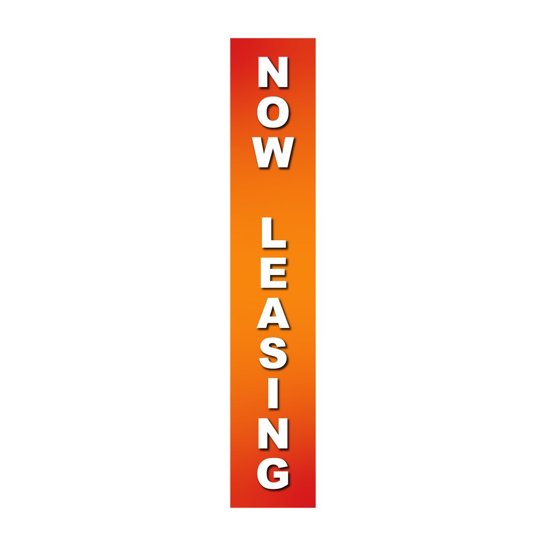 Pole Cover - Now Leasing - Gradient - Orange