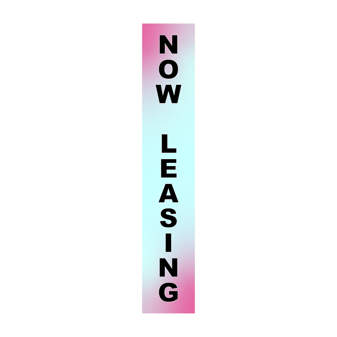 Pole Cover - Now Leasing - Gradient - Pink