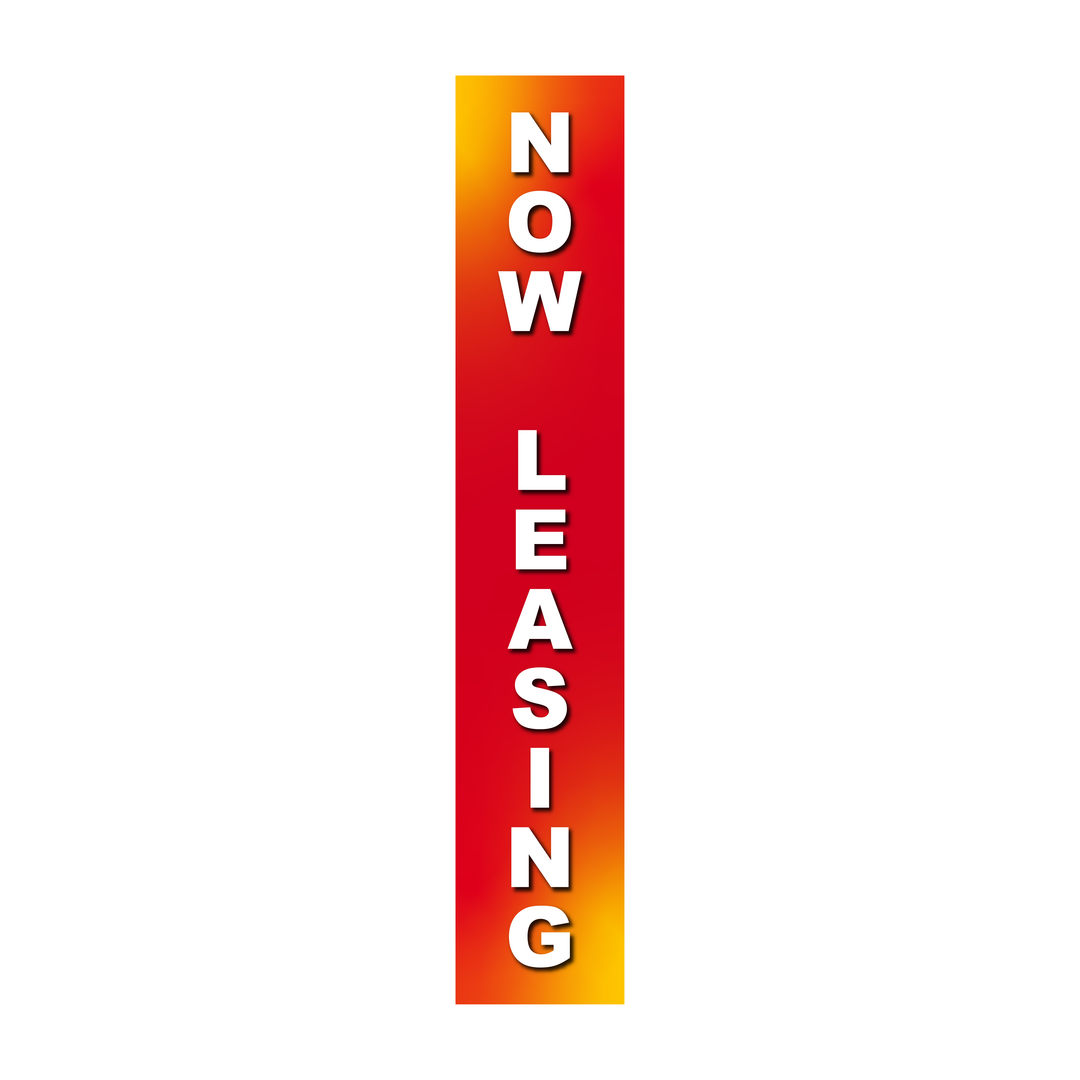 Pole Cover - Now Leasing - Gradient - Red