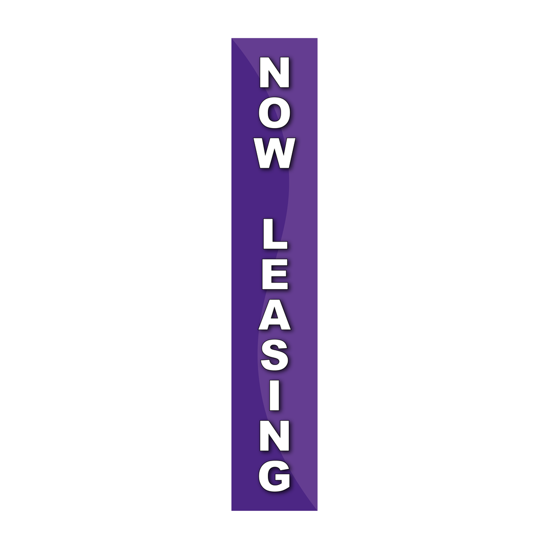 Pole Cover - Now Leasing - Wavy - Purple