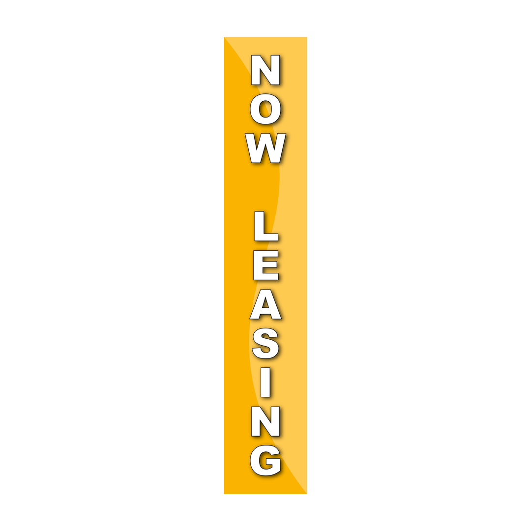 Pole Cover - Now Leasing - Wavy - Yellow