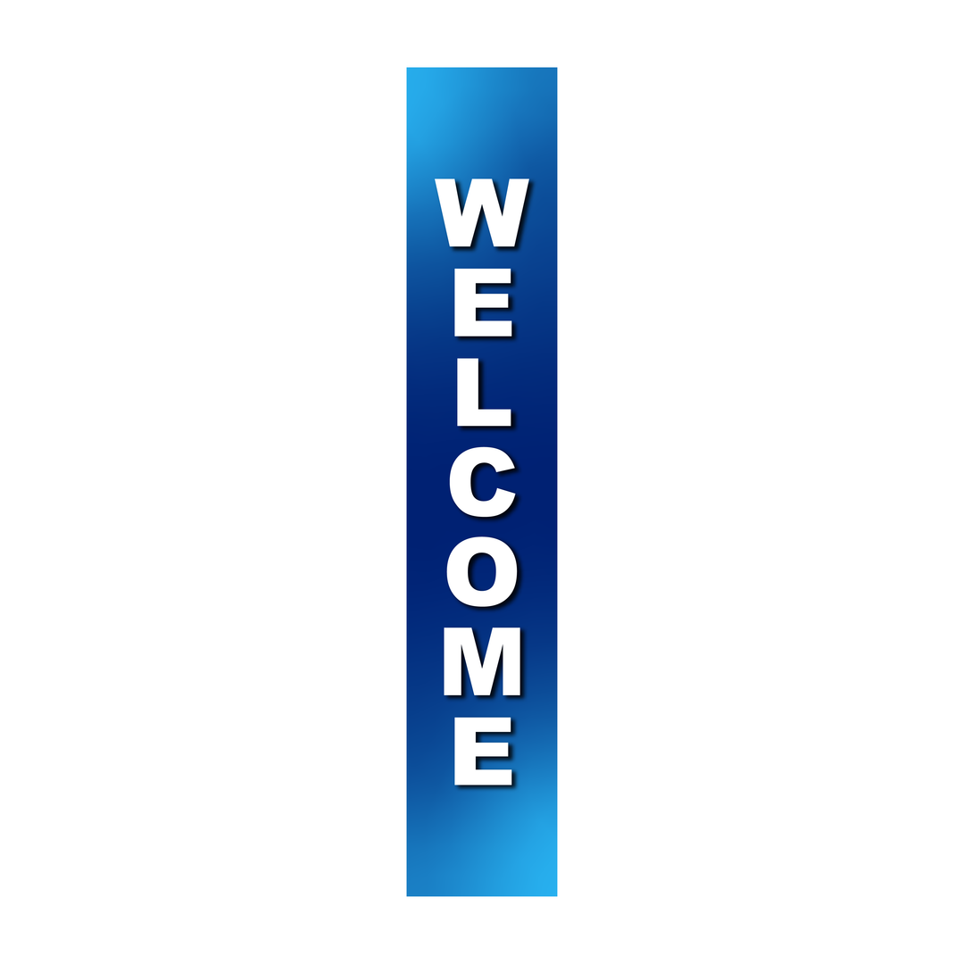 Pole Cover - Welcome - Gradient - Blue