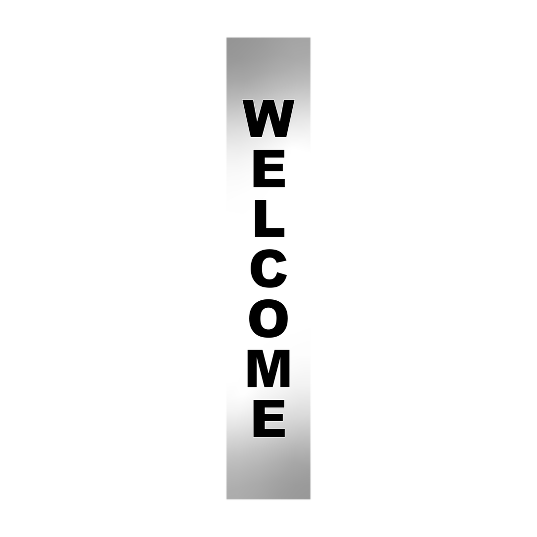 Pole Cover - Welcome - Gradient - Gray