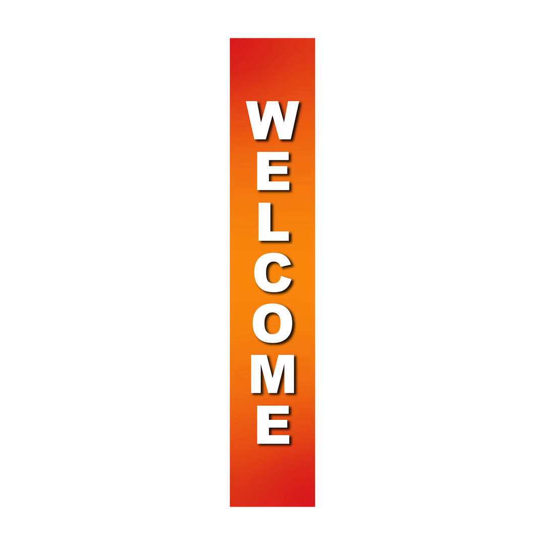 Pole Cover - Welcome - Gradient - Orange