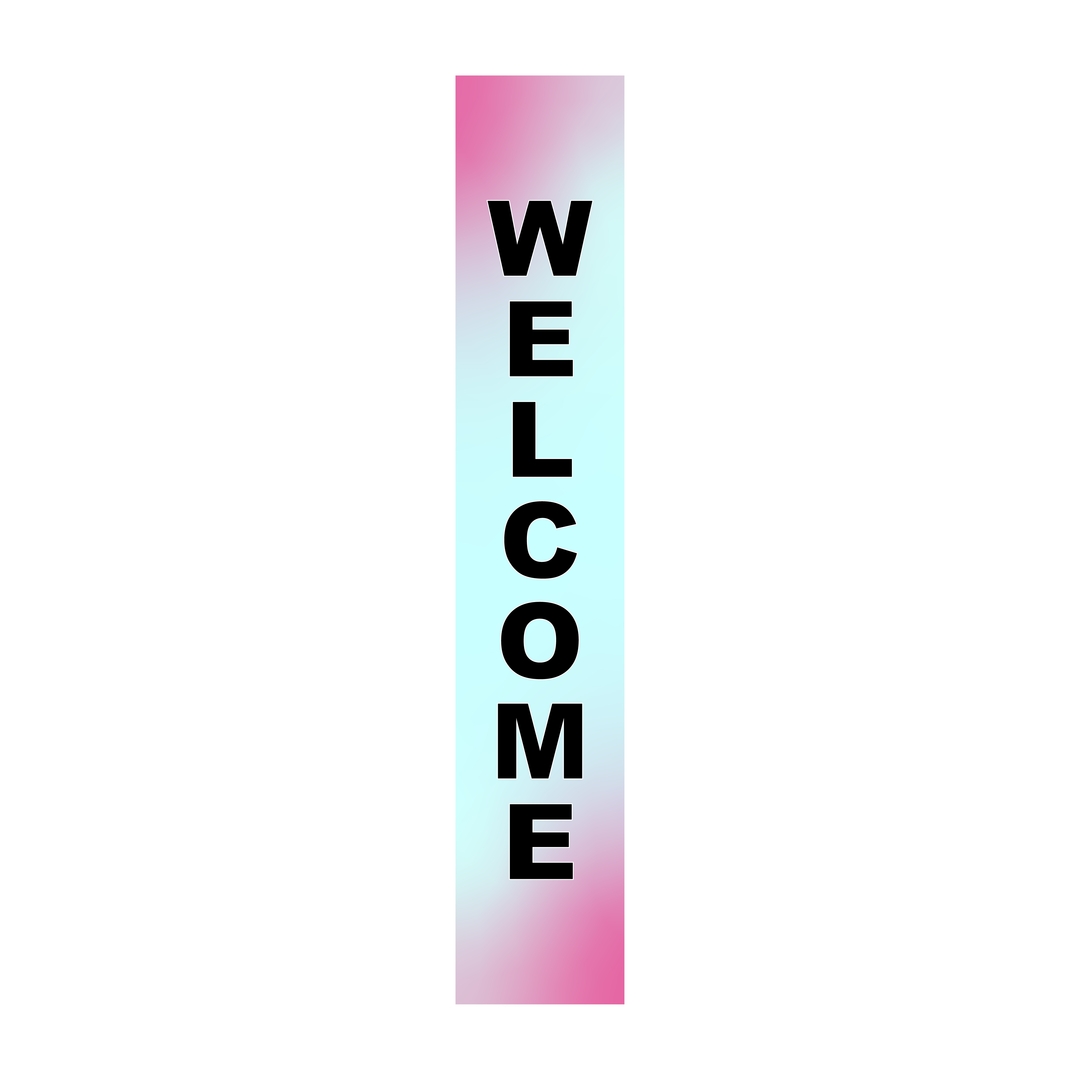 Pole Cover - Welcome - Gradient - Pink