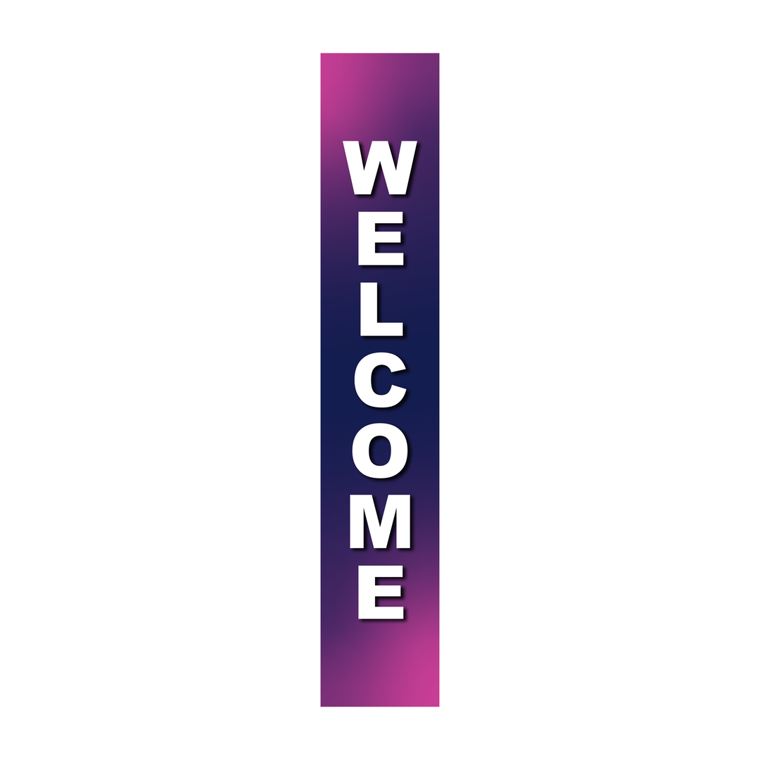 Pole Cover - Welcome - Gradient - Purple
