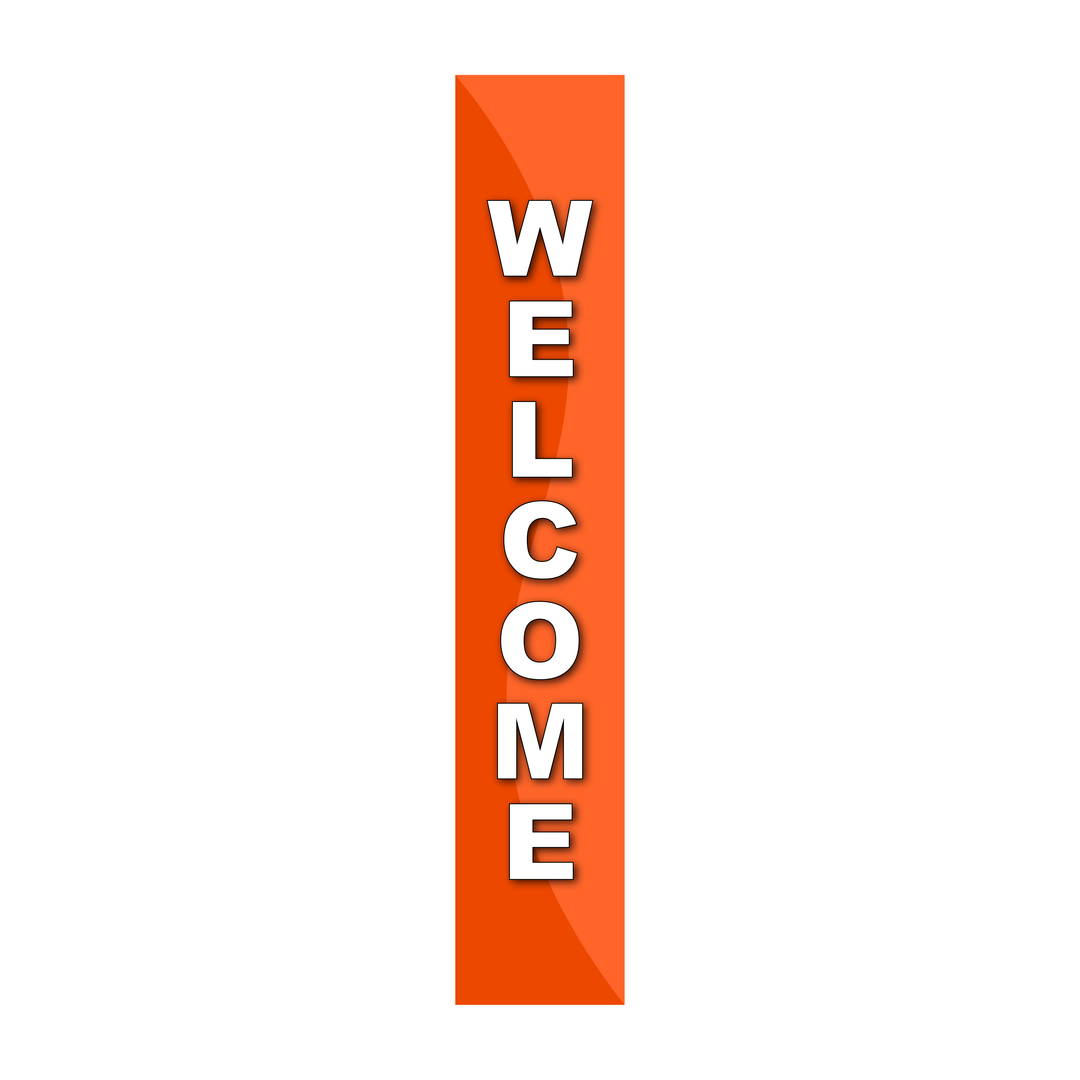 Pole Cover - Welcome - Wavy - Orange
