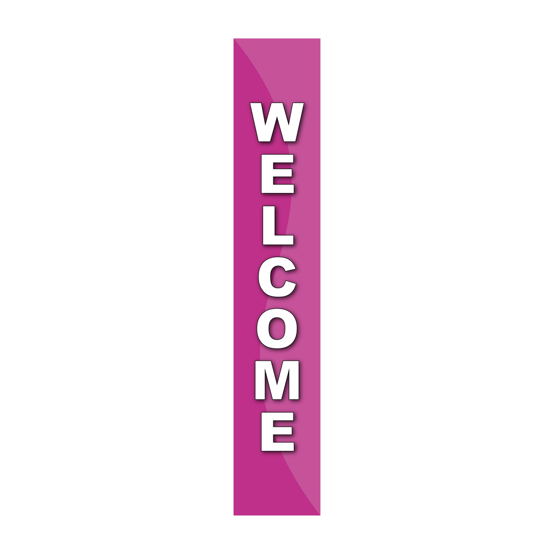 Pole Cover - Welcome - Wavy - Pink