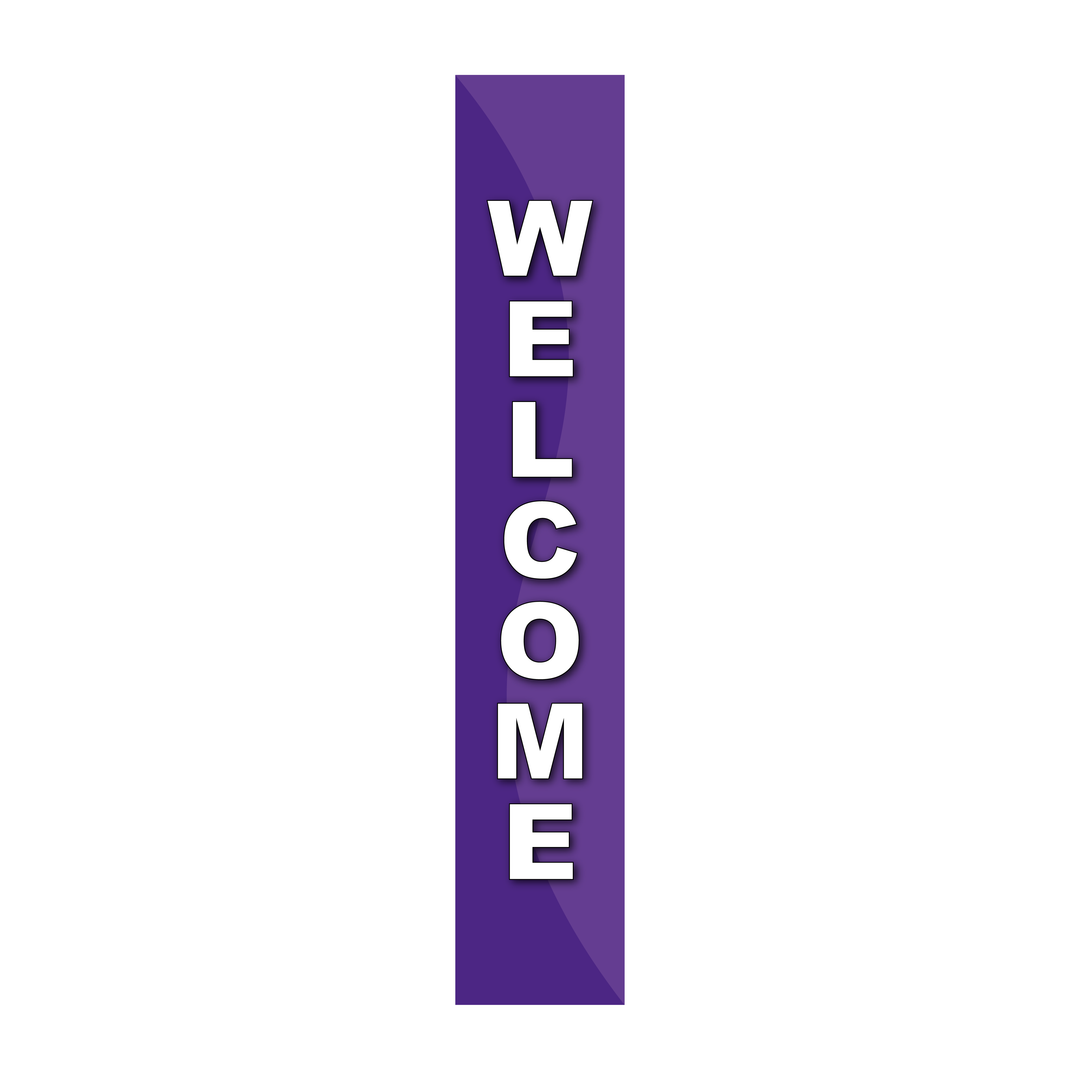 Pole Cover - Welcome - Wavy - Purple