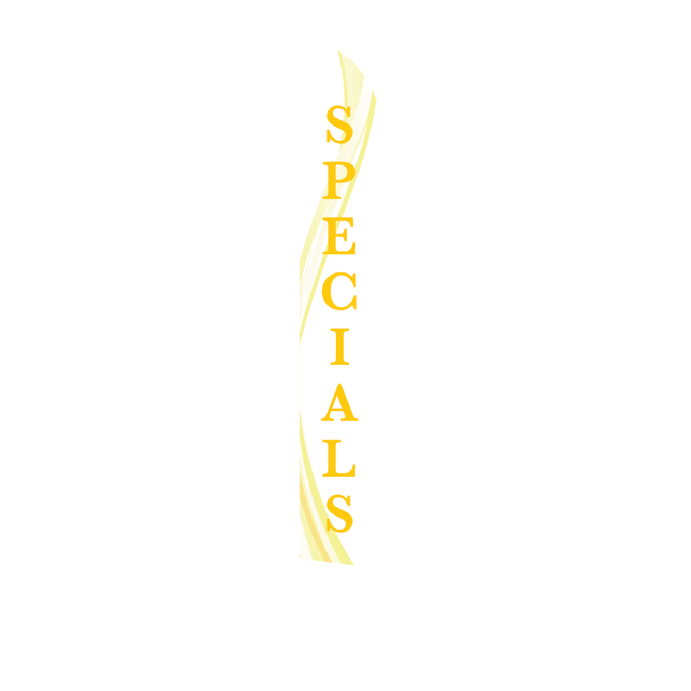 14ft Feather Flag - Specials - White & Yellow