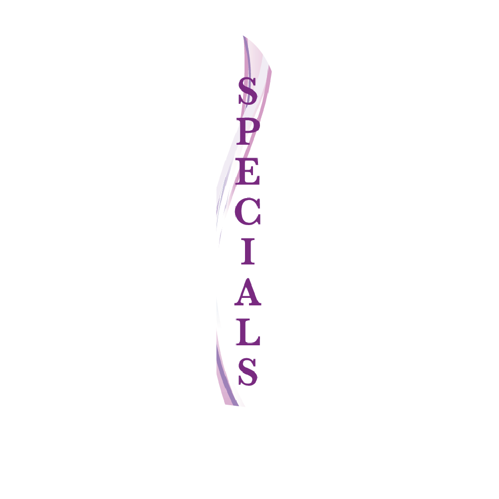 Feather Flag - Specials - White & Purple