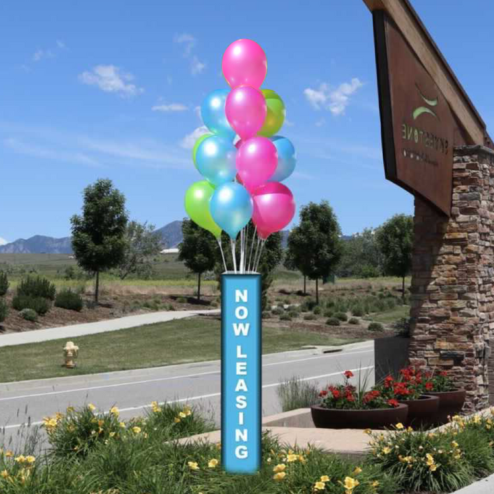 PermaShine® 14-Balloon Tree Kit - with Happy Birthday 4-Sided Pole Cover