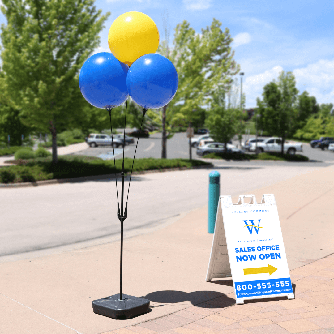 BalloonBobber cluster pole kit 3-balloon weighted base