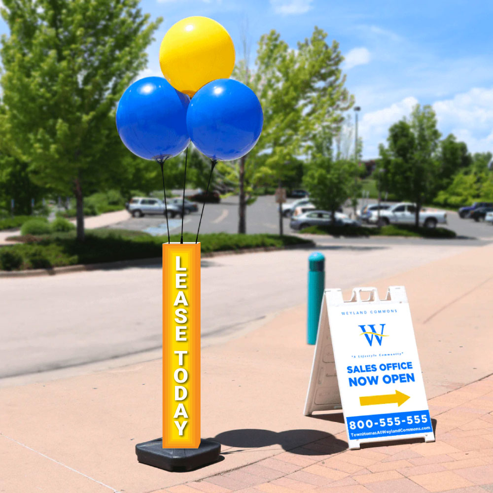 BalloonBobber® 3-Balloon Cluster Pole Kit - with 4-Sided Pole Cover