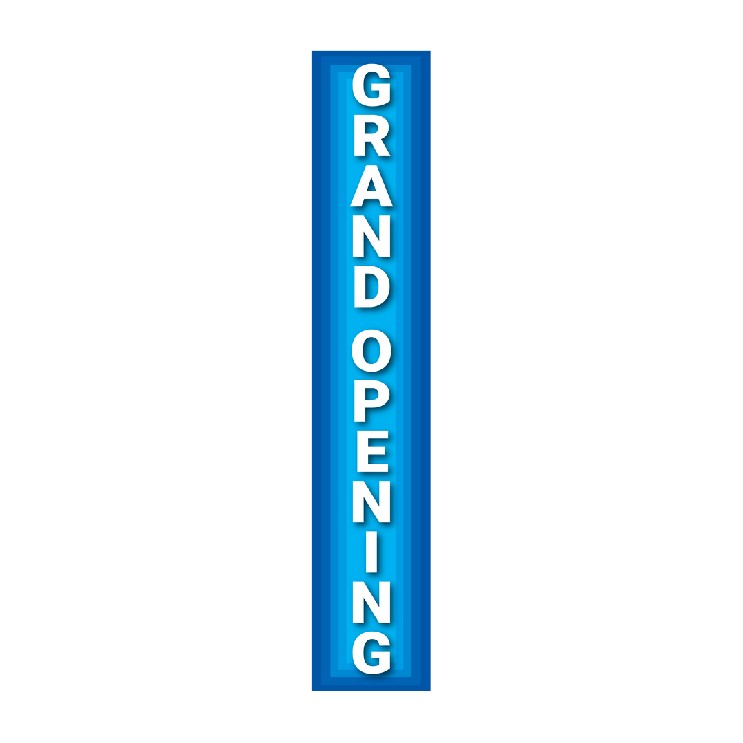 Pole Cover - Grand Opening - Blue