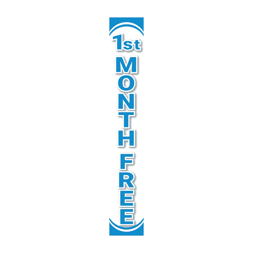 Pole Cover - First Month Free - White & Blue