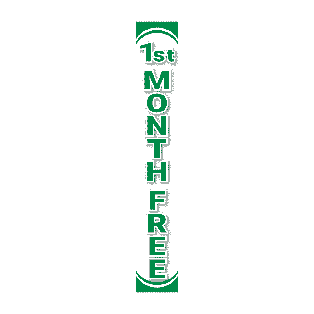 Pole Cover - First Month Free - White & Green