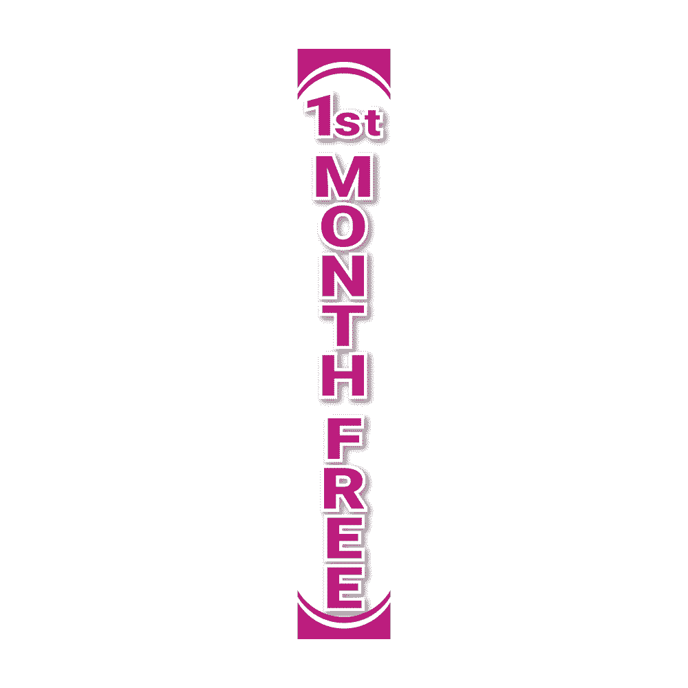 Pole Cover - First Month Free - White & Purple