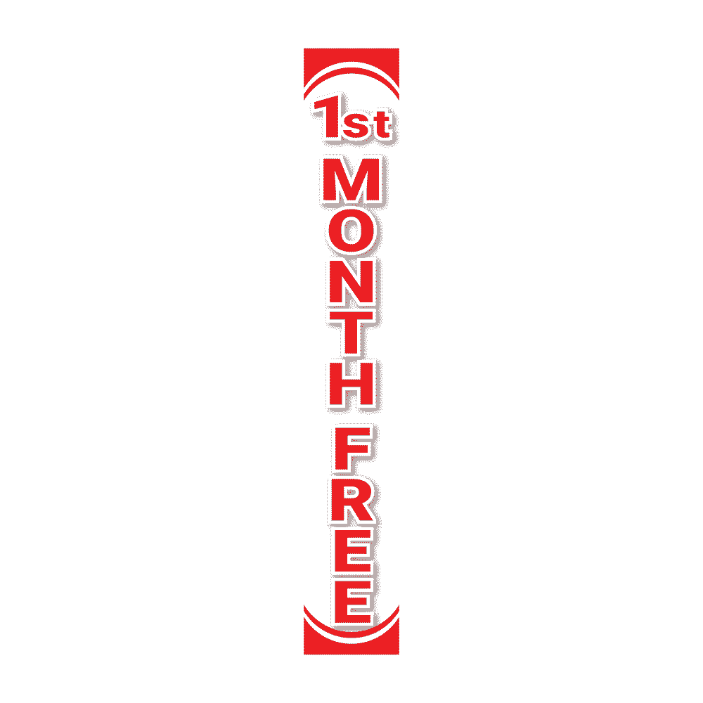 Pole Cover - First Month Free - White & Red