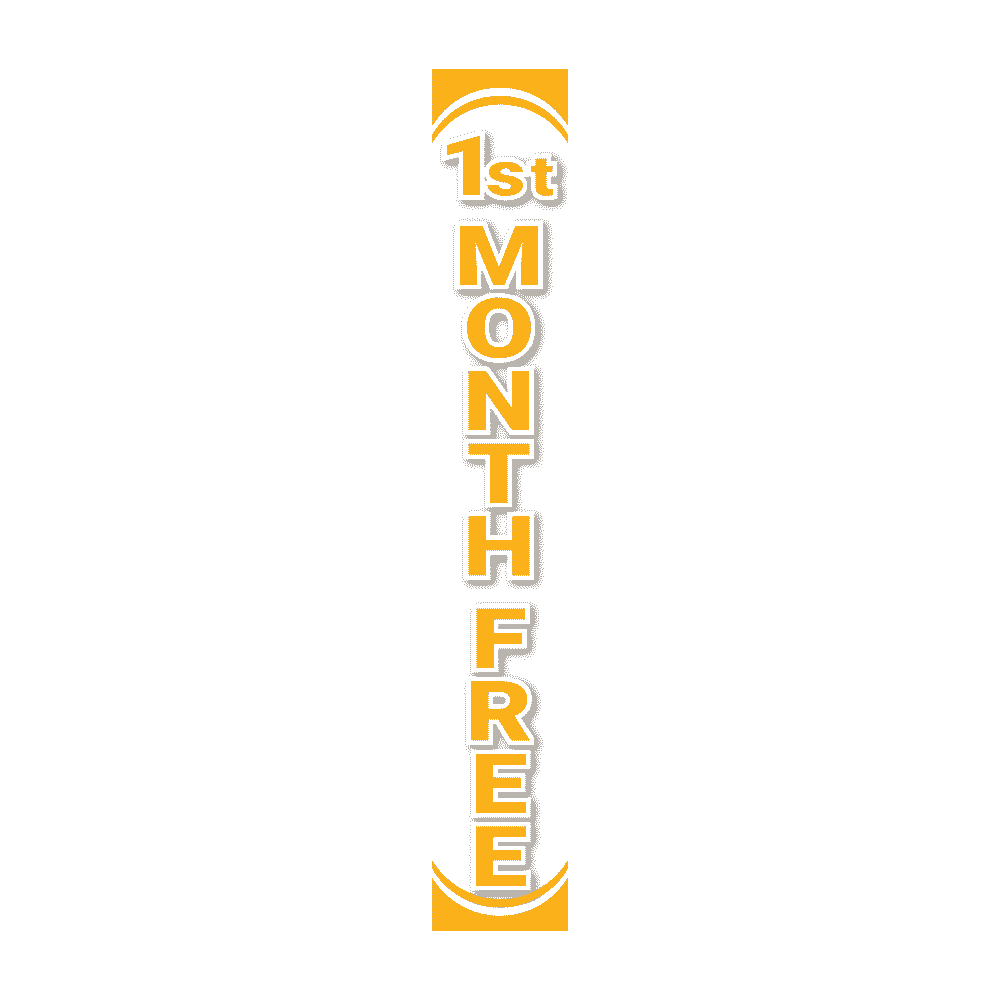 Pole Cover - First Month Free - White & Yellow