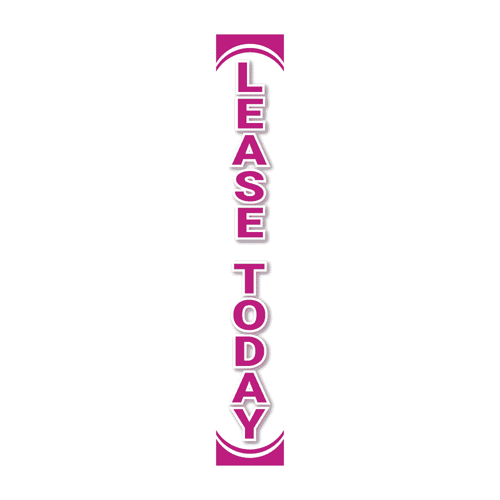 Pole Cover - Lease Today - White & Purple