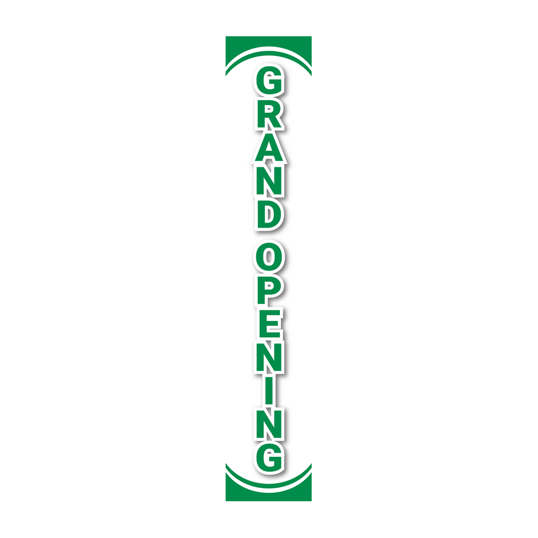 Pole Cover - Grand Opening - White & Green