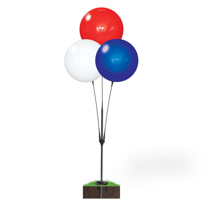 Patriotic DuraBalloon® 3-Balloon Cluster Pole Kit