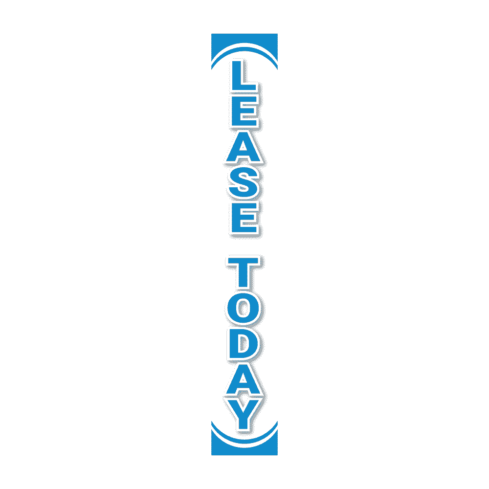 Replacement Pole Cover - Lease Today - White & Blue