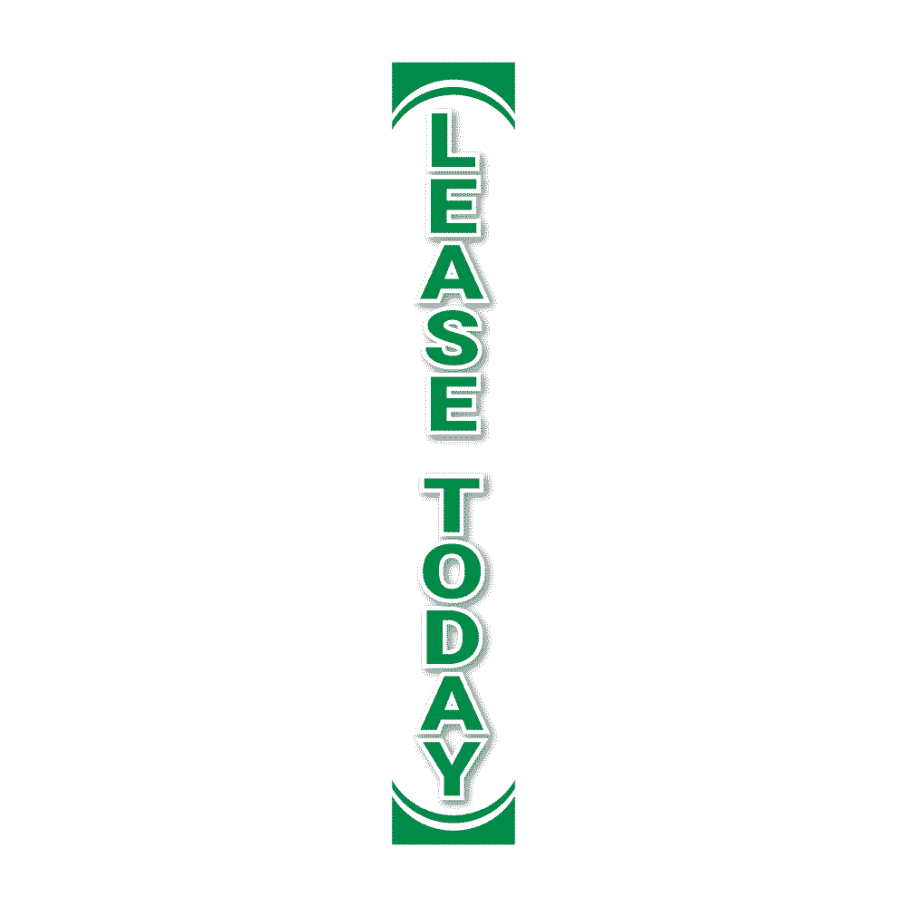 Replacement Pole Cover - Lease Today - White & Green
