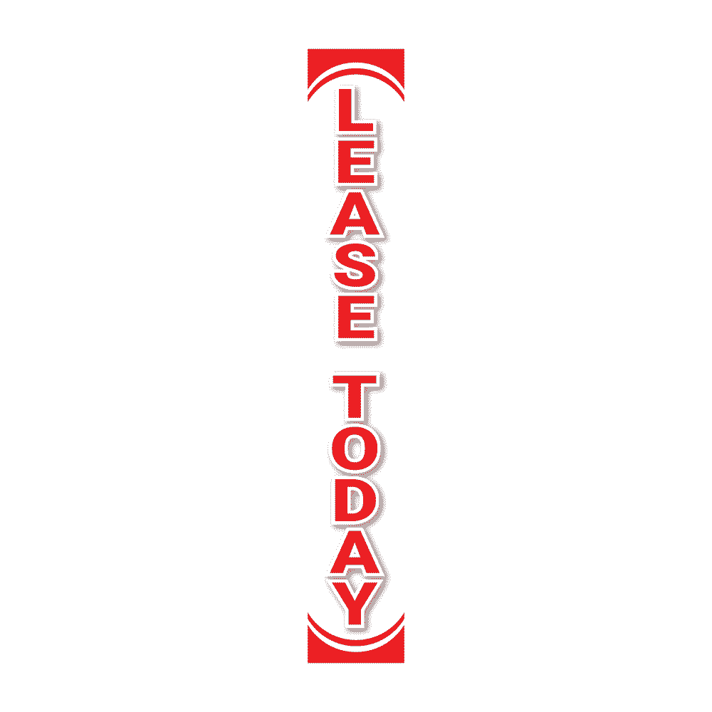 Replacement Pole Cover - Lease Today - White & Red