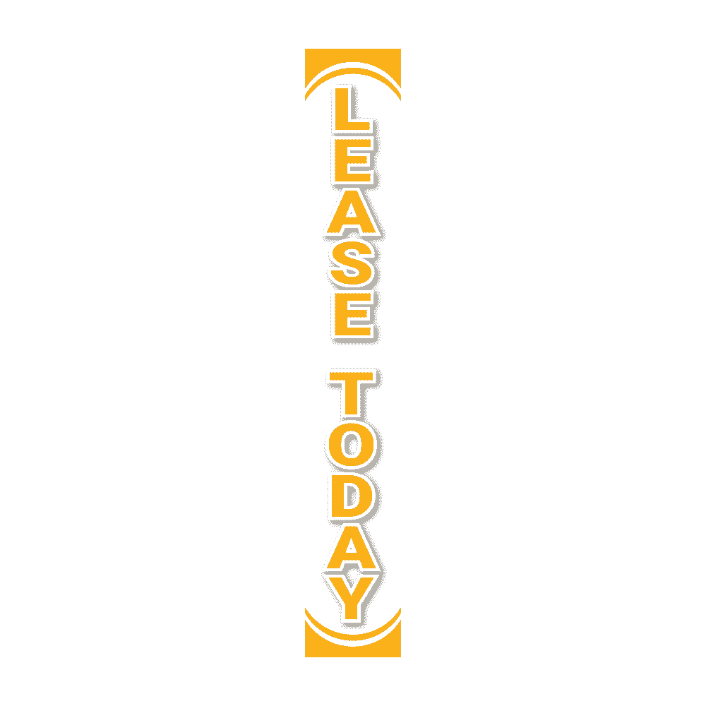 Replacement Pole Cover - Lease Today - White & Yellow