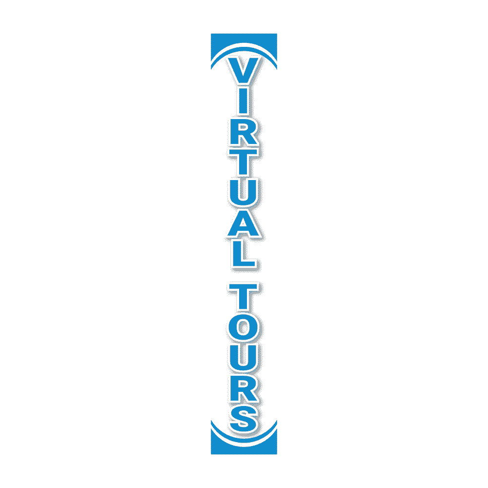 Replacement Pole Cover - Virtual Tours - White & Blue