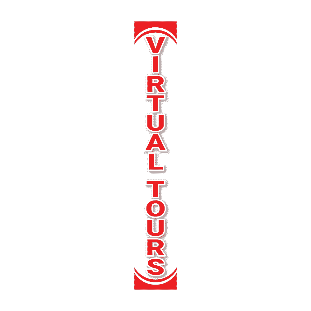 Replacement Pole Cover - Virtual Tours - White & Red