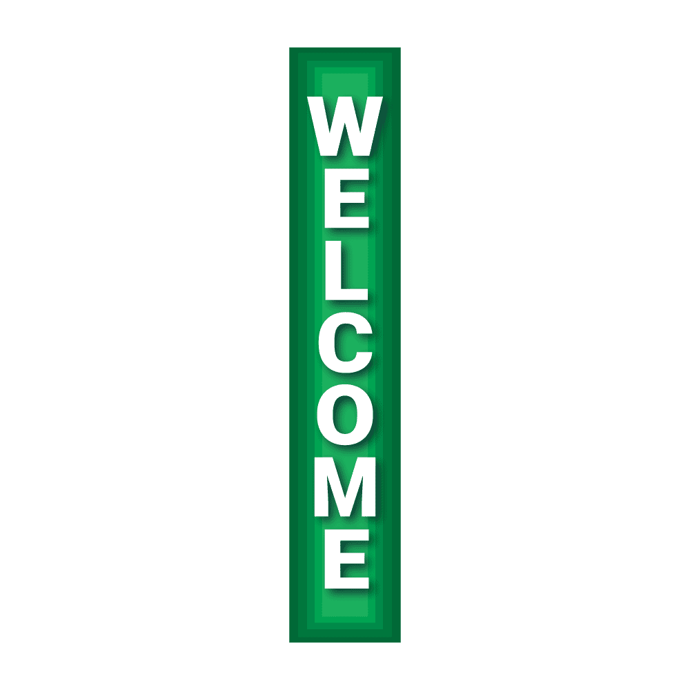 Pole Cover - Welcome - Green