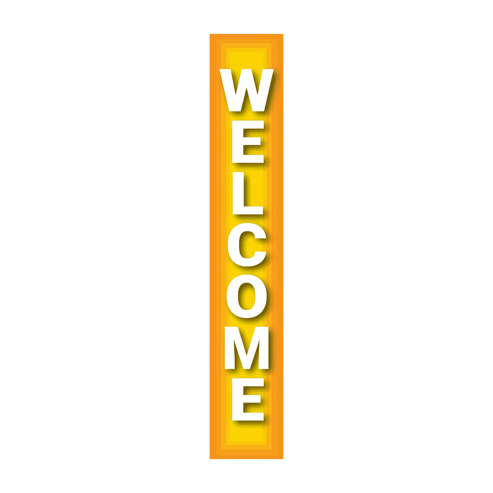 Pole Cover - Welcome - Yellow