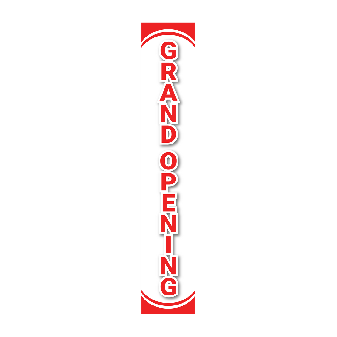 Pole Cover - Grand Opening - White & Red